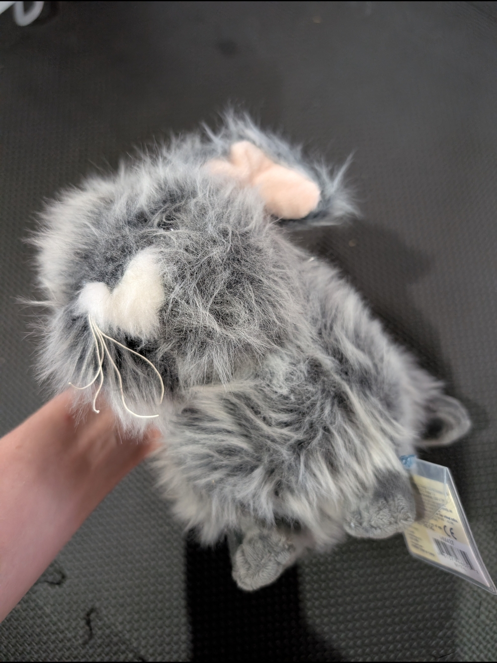 Webkinz Angora Rabbit Plush Stuffed Animal Gray Rabbit Bunny - Picture 5 of 9